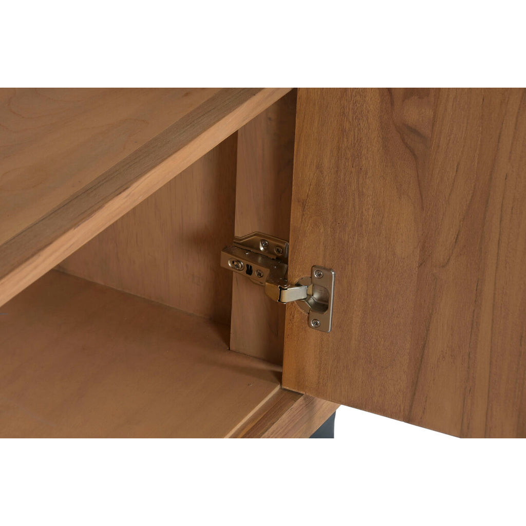 Aparador de teca y madera MDF, estilo tropical, 180 x 40 x 85 cm — imagen 4