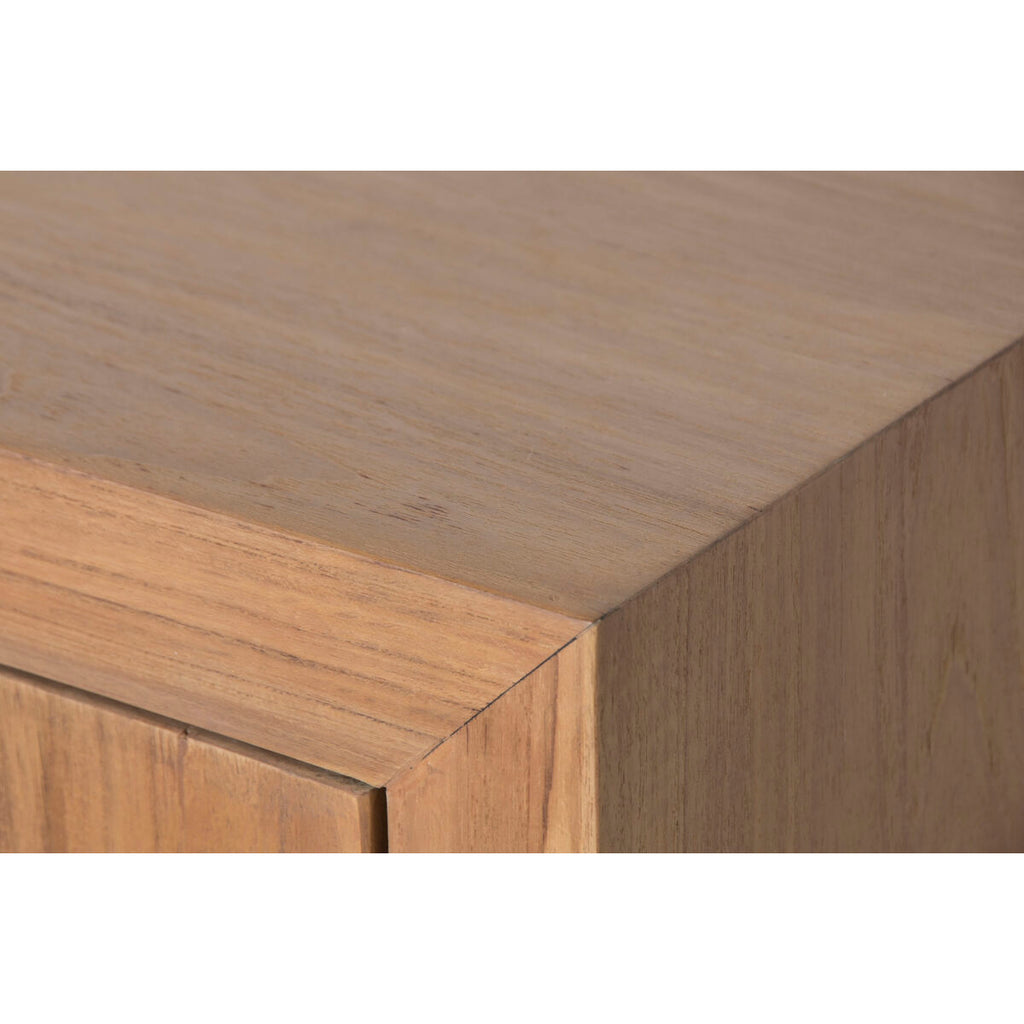 Aparador de teca y madera MDF, estilo tropical, 180 x 40 x 85 cm — imagen 7