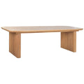 Mesa de comedor de teca de diseño natural, 250 cm