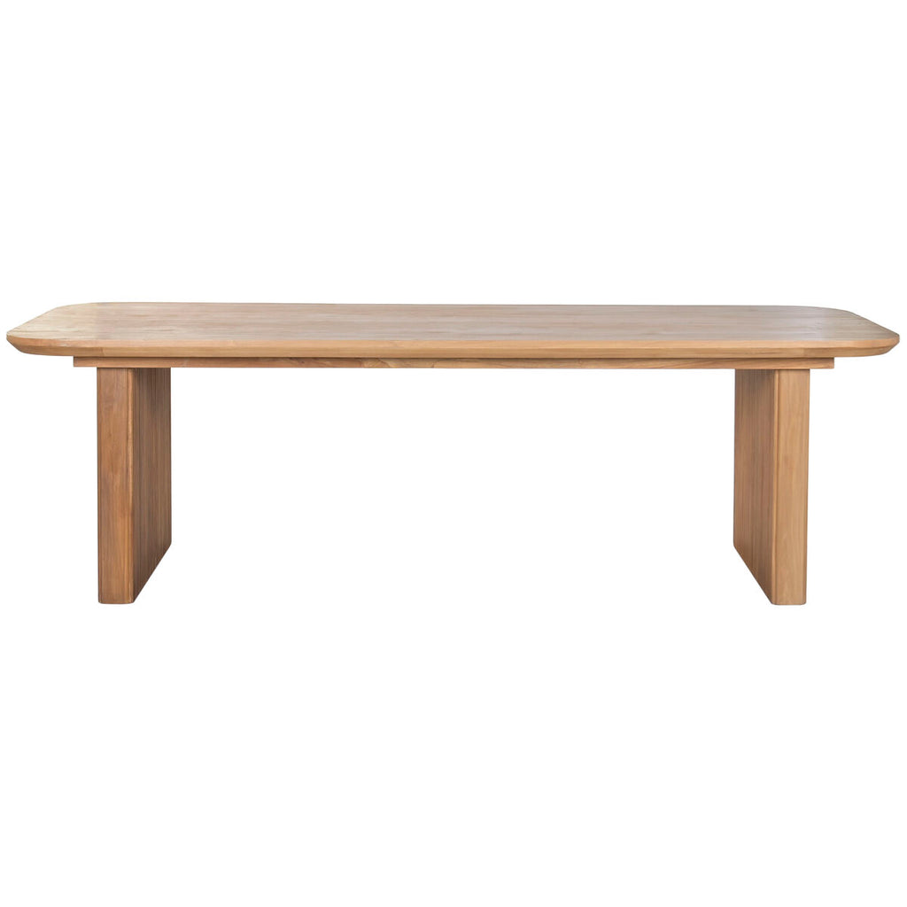 Mesa de comedor de teca de diseño natural, 250 cm — imagen 2
