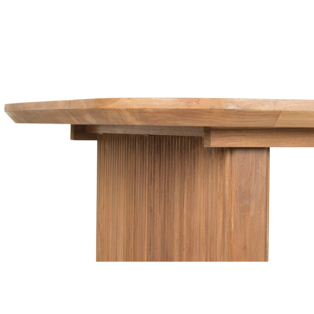 Mesa de comedor de teca de diseño natural, 250 cm — imagen 6
