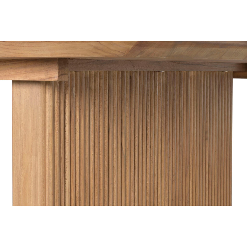 Mesa de comedor de teca de diseño natural, 250 cm — imagen 7