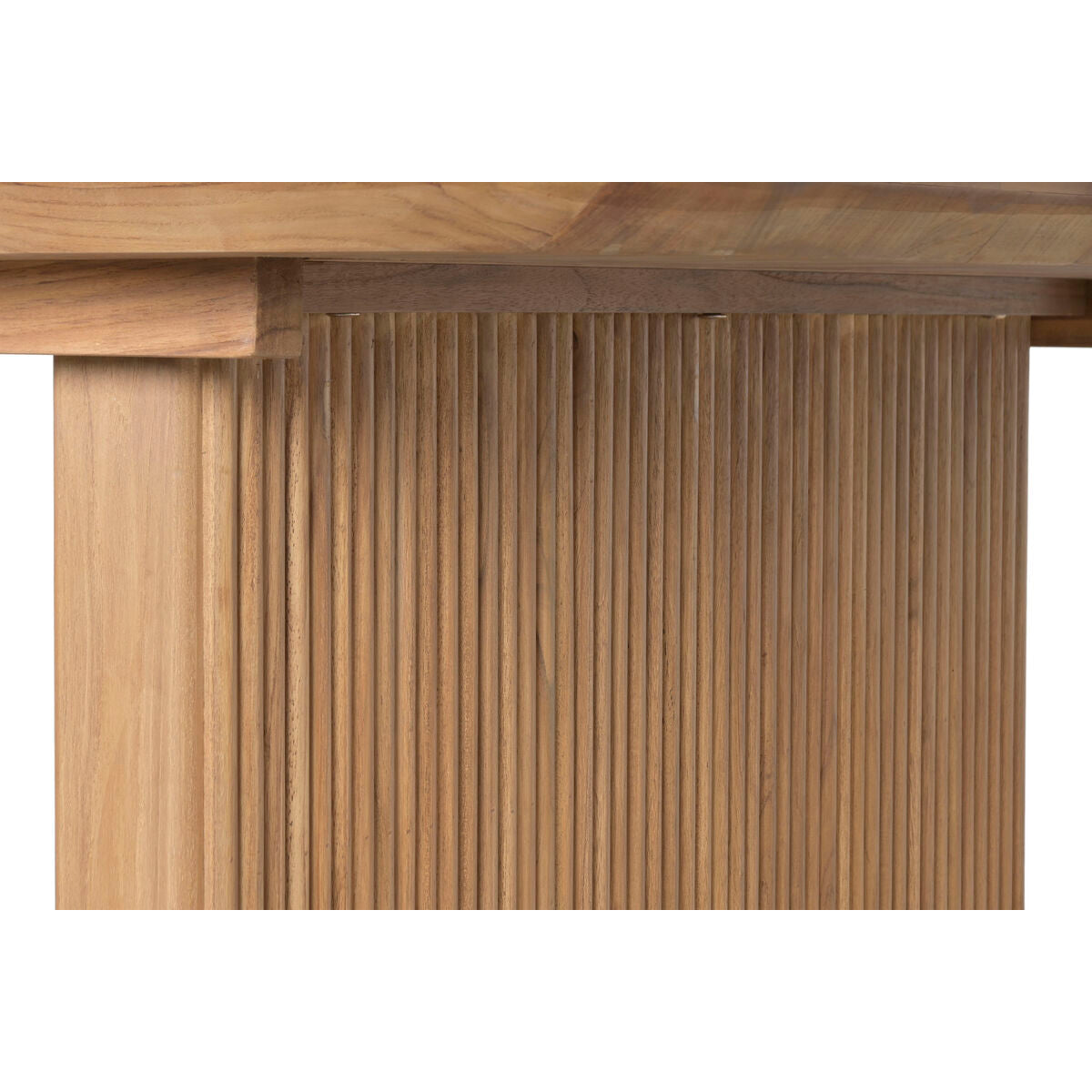 Mesa de comedor de teca de diseño natural, 250 cm — imagen 7