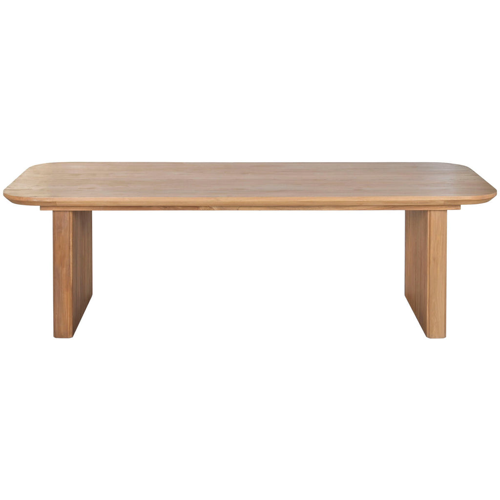 Mesa de comedor de teca de diseño natural, 250 cm — imagen 9