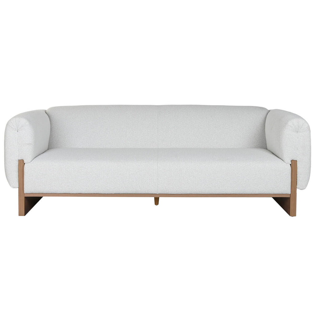 Sofá tapizado en poliéster, marrón y gris, estilo Scandi — imagen 3