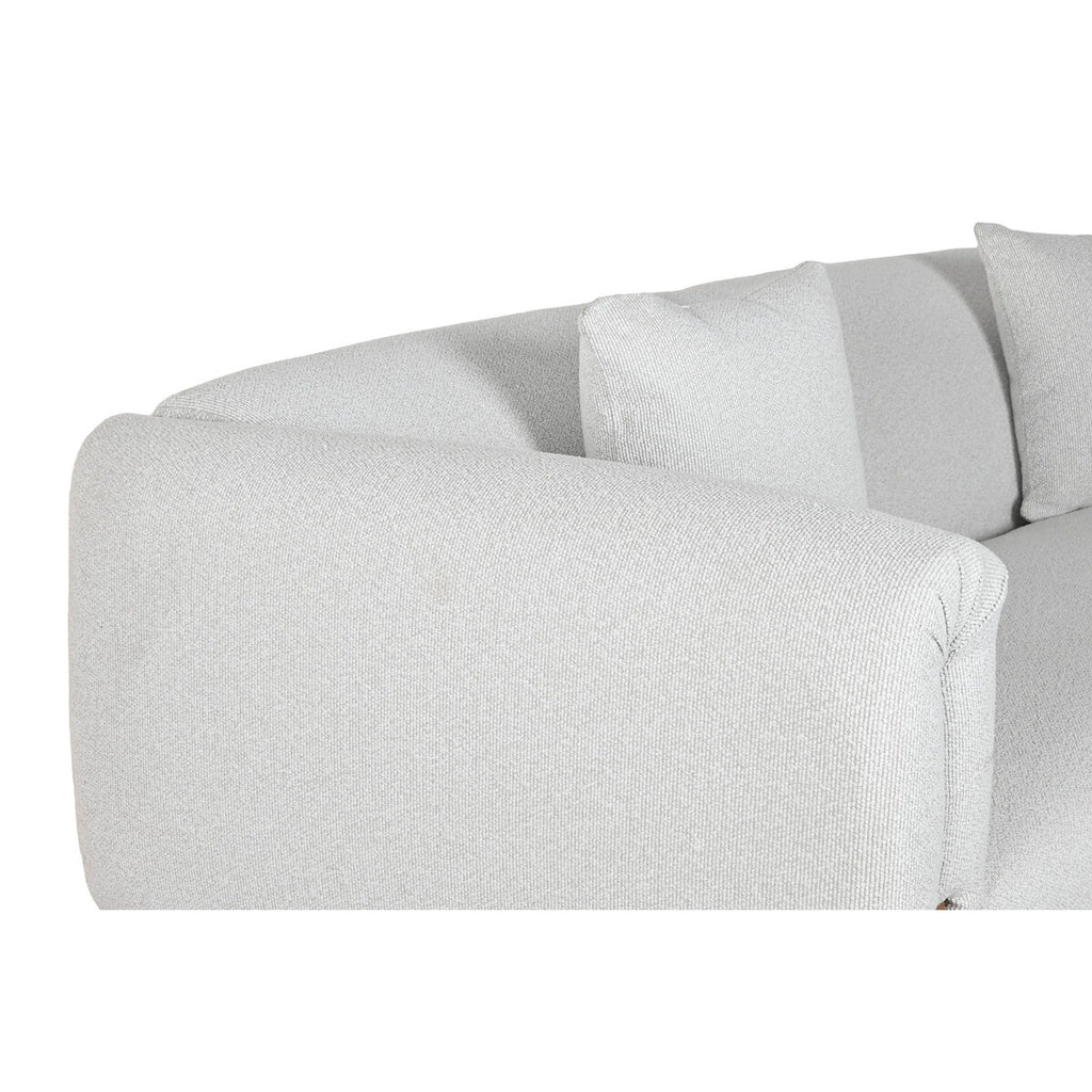 Sofá tapizado en poliéster, marrón y gris, estilo Scandi — imagen 6