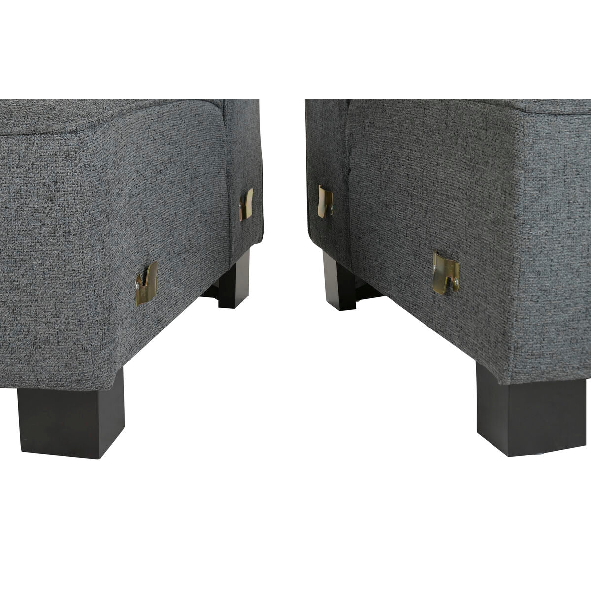 Sofá modular tapizado en poliéster gris oscuro — imagen 11