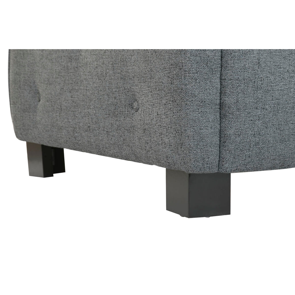 Sofá modular tapizado en poliéster gris oscuro — imagen 5