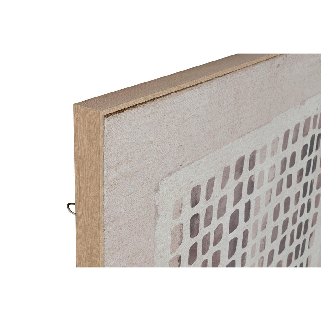 Cuadro 3D de yute y poliestireno, blanco y beige, 90 x 120 cm — imagen 2