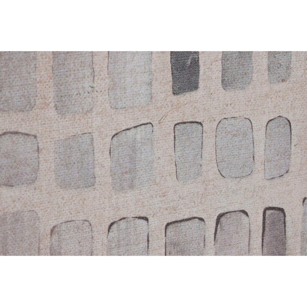 Cuadro 3D de yute y poliestireno, blanco y beige, 90 x 120 cm — imagen 3