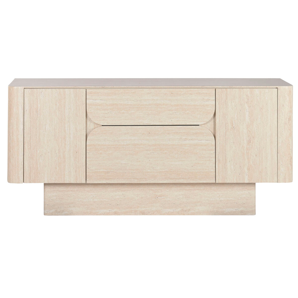 Aparador de madera beige, 2 puertas y 2 cajones, 162,6 cm — imagen 12