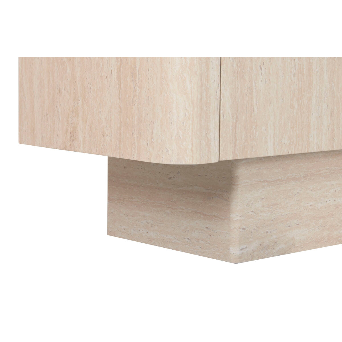 Aparador de madera beige, 2 puertas y 2 cajones, 162,6 cm — imagen 3