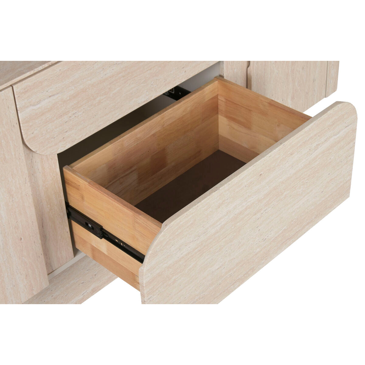 Aparador de madera beige, 2 puertas y 2 cajones, 162,6 cm — imagen 6