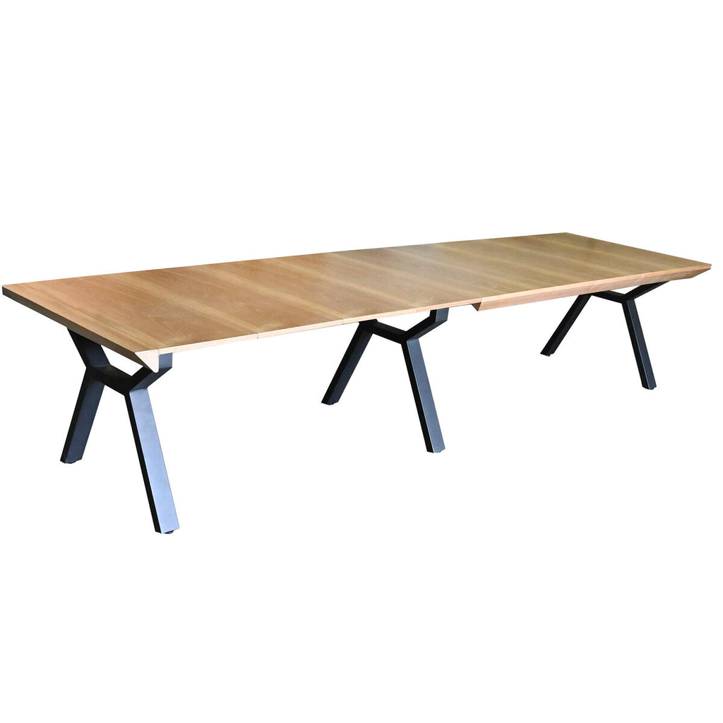 Mesa de comedor extensible de metal y madera MDF, 200 cm — imagen 15