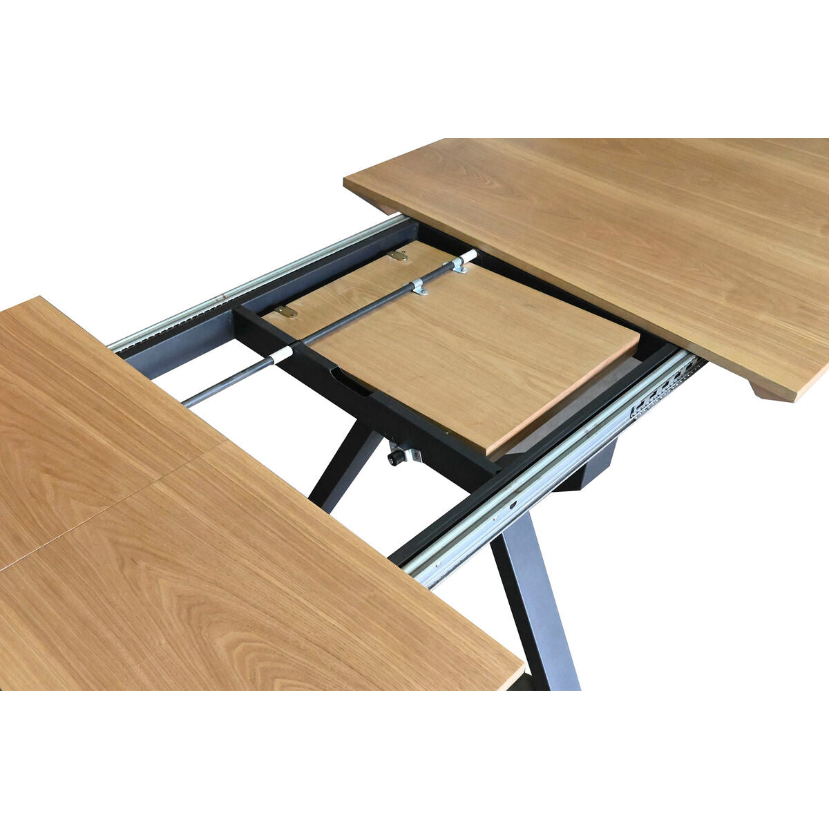 Mesa de comedor extensible de metal y madera MDF, 200 cm — imagen 8