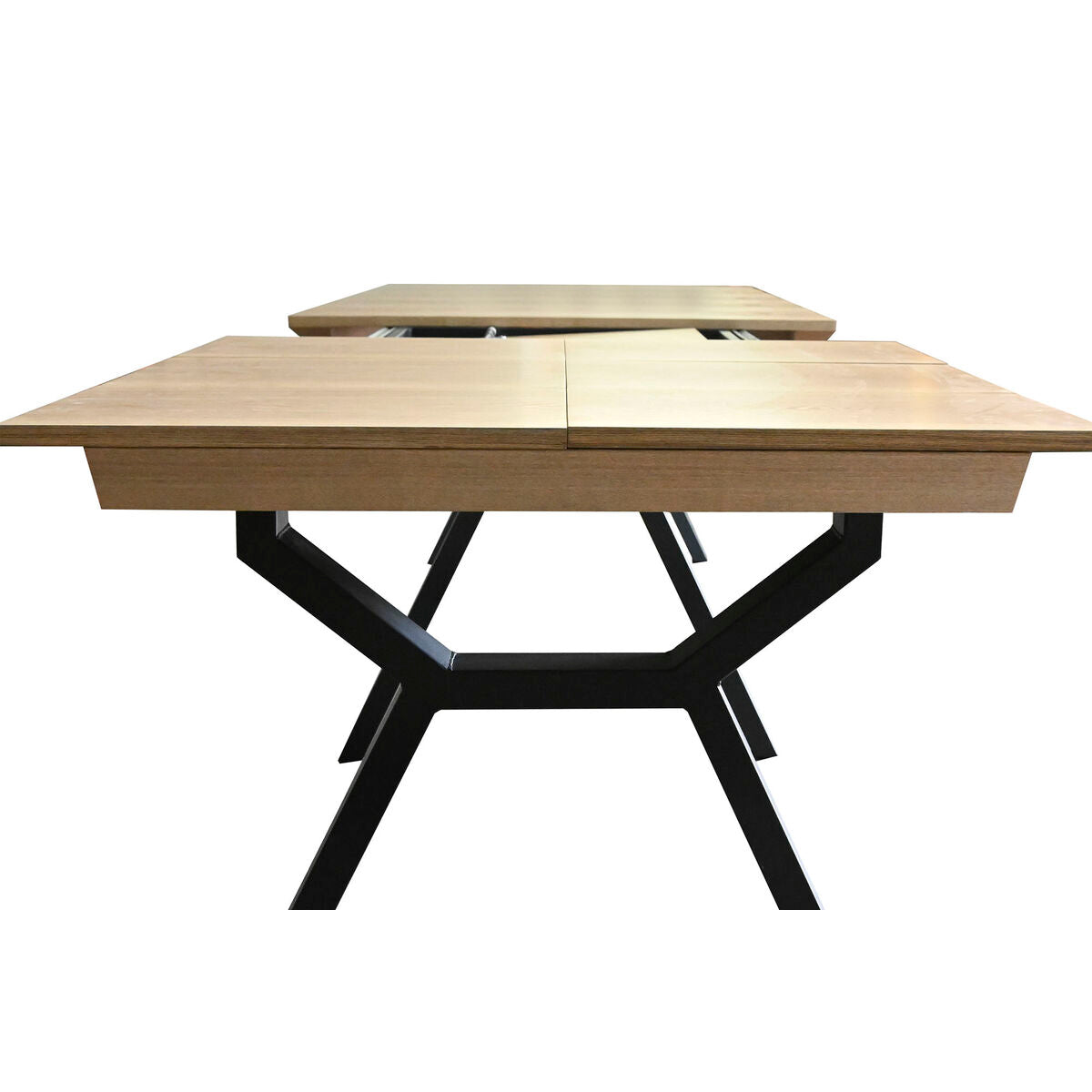 Mesa de comedor extensible de metal y madera MDF, 200 cm — imagen 10