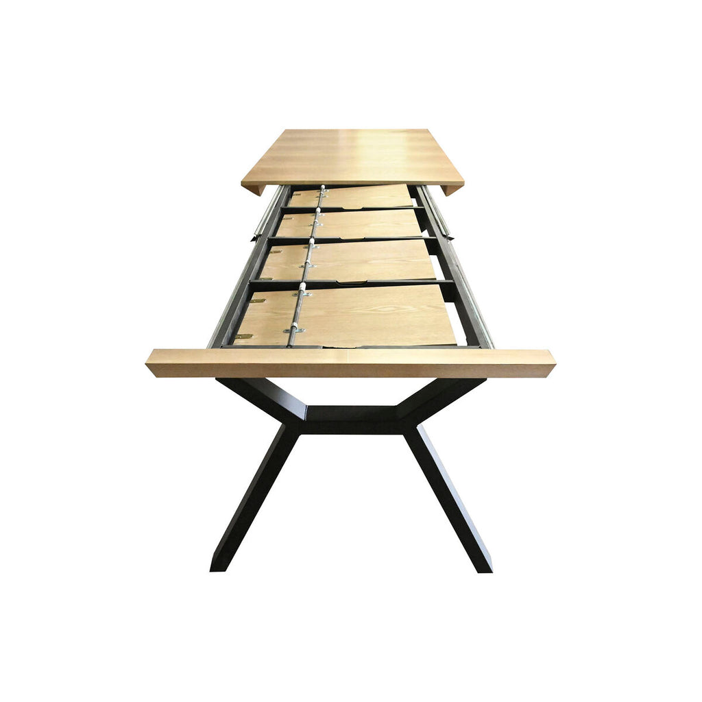 Mesa de comedor extensible de metal y madera MDF, 200 cm — imagen 12