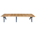 Mesa de comedor extensible de metal y madera MDF, 200 cm