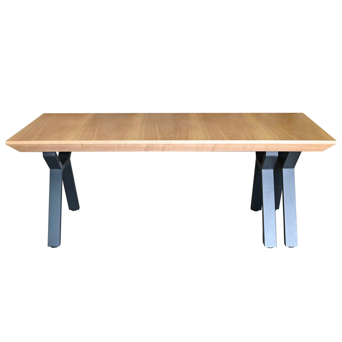 Mesa de comedor extensible de metal y madera MDF, 200 cm — imagen 16