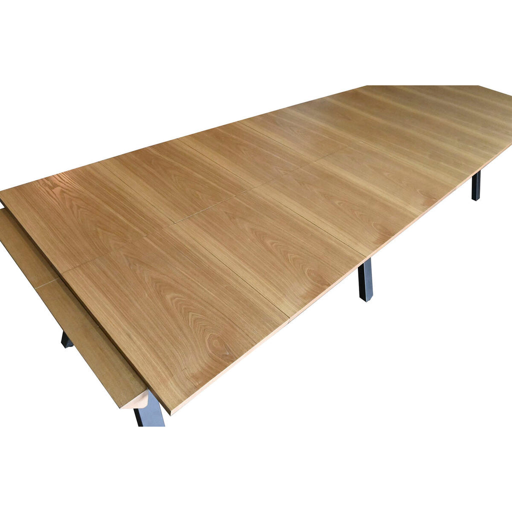 Mesa de comedor extensible de metal y madera MDF, 200 cm — imagen 3