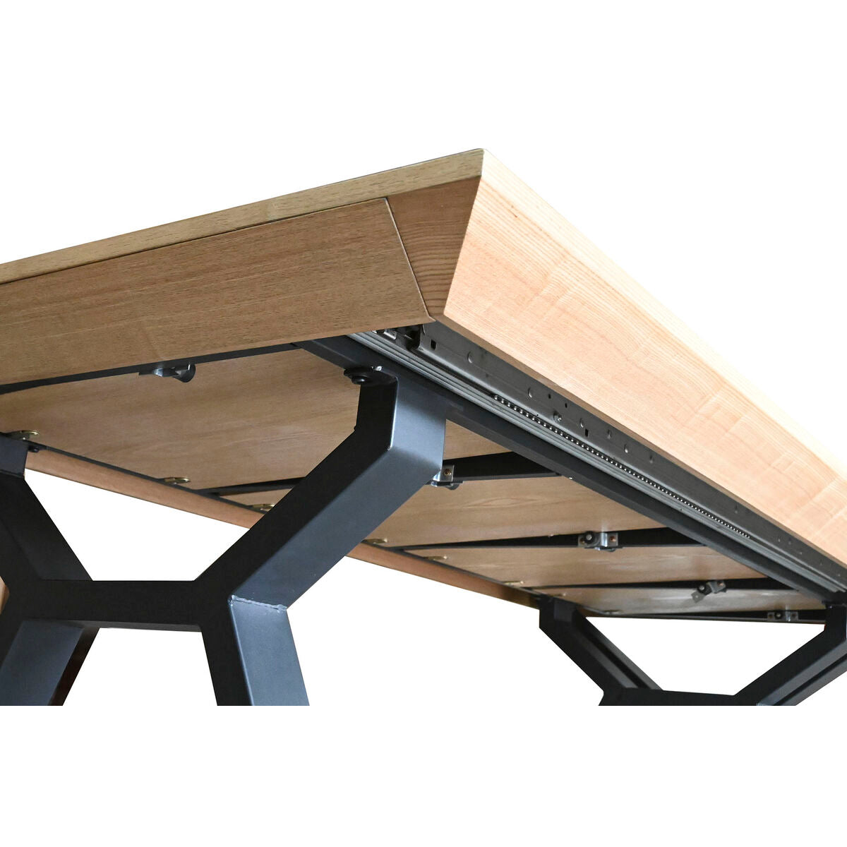 Mesa de comedor extensible de metal y madera MDF, 200 cm — imagen 5
