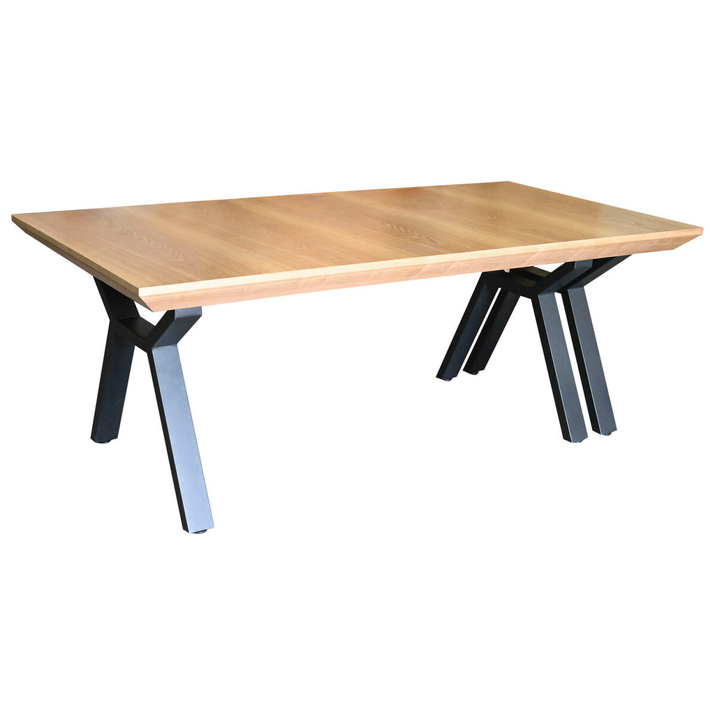 Mesa de comedor extensible de metal y madera MDF, 200 cm — imagen 6