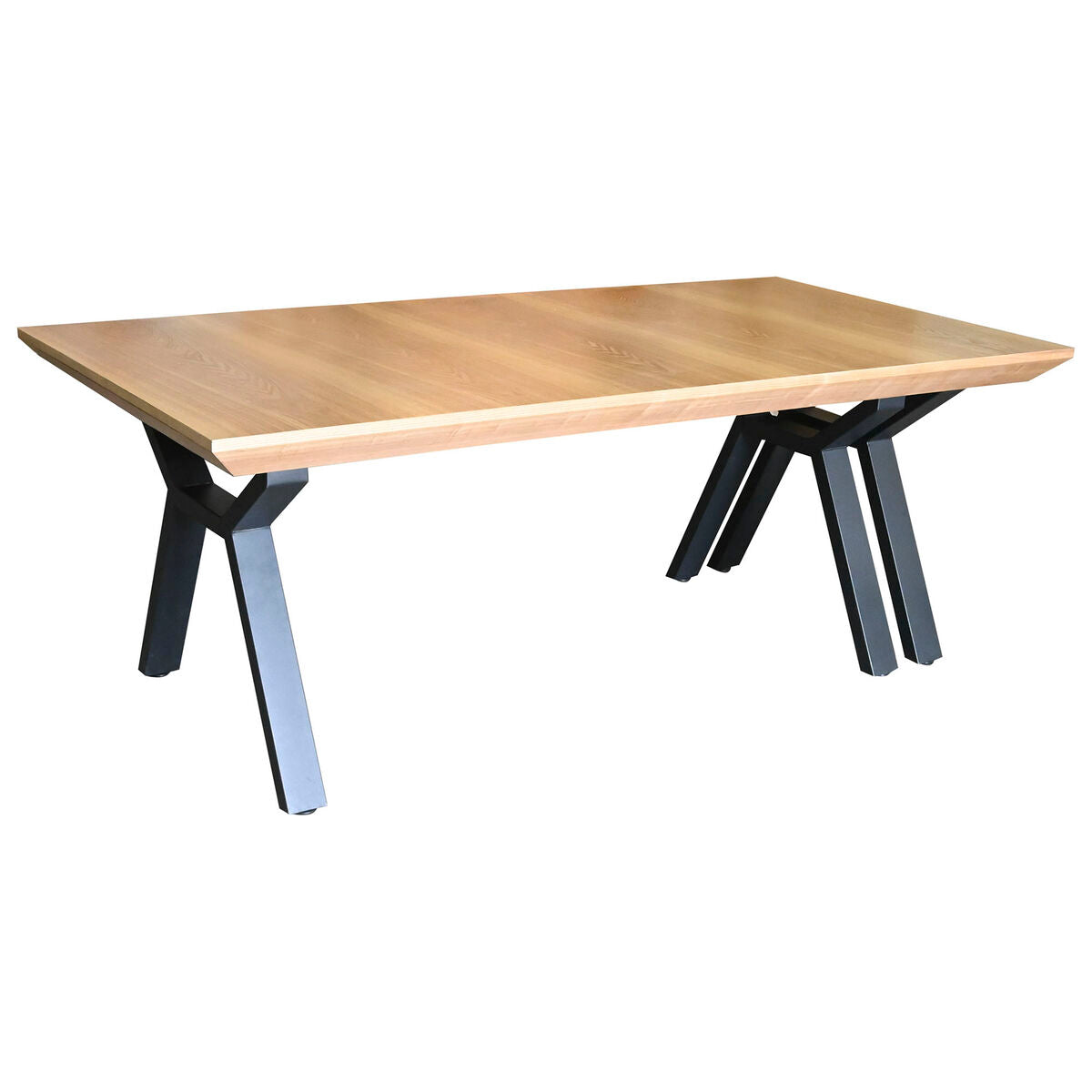 Mesa de comedor extensible de metal y madera MDF, 200 cm — imagen 6
