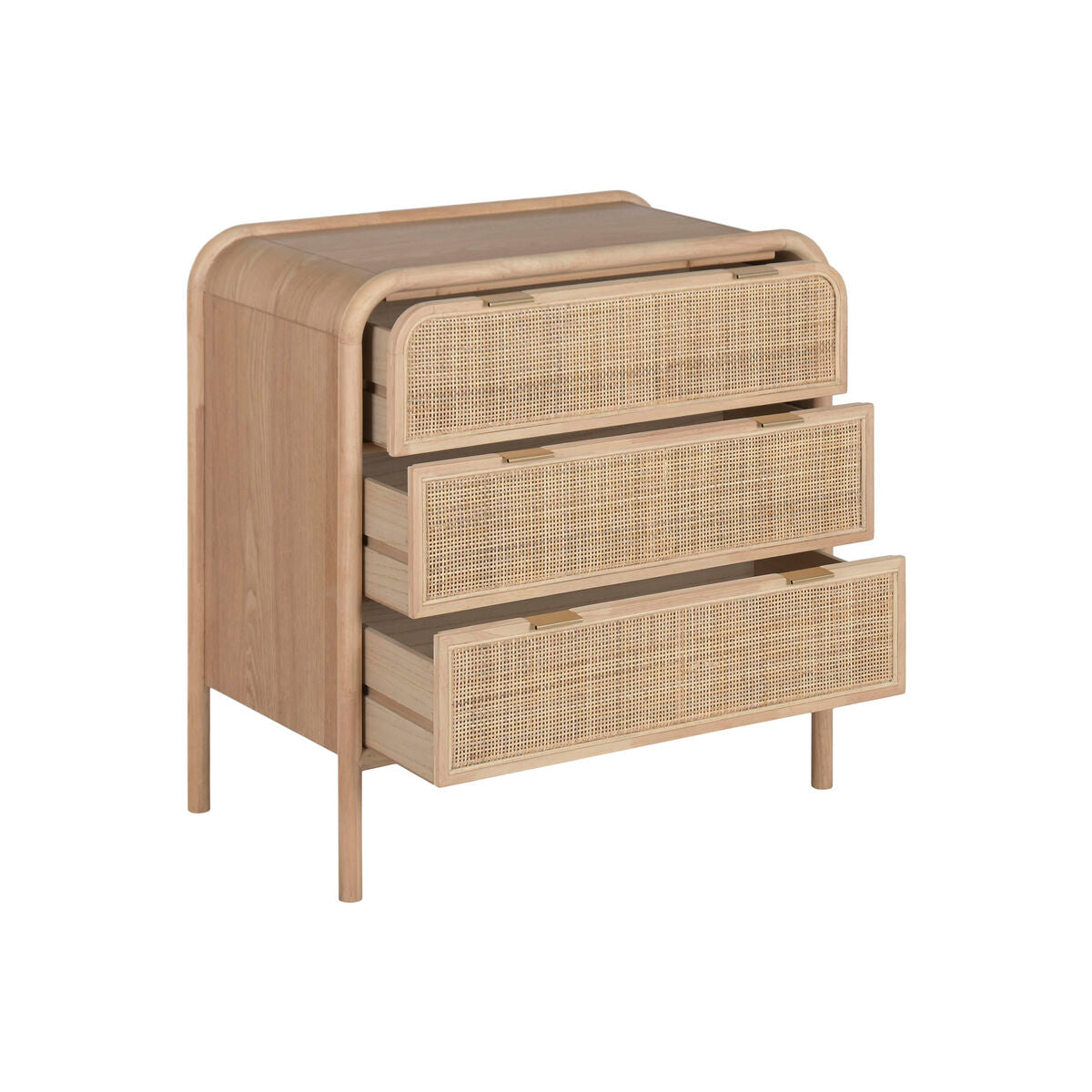 Cajonera de madera de abeto, diseño tropical, 79 cm — imagen 3