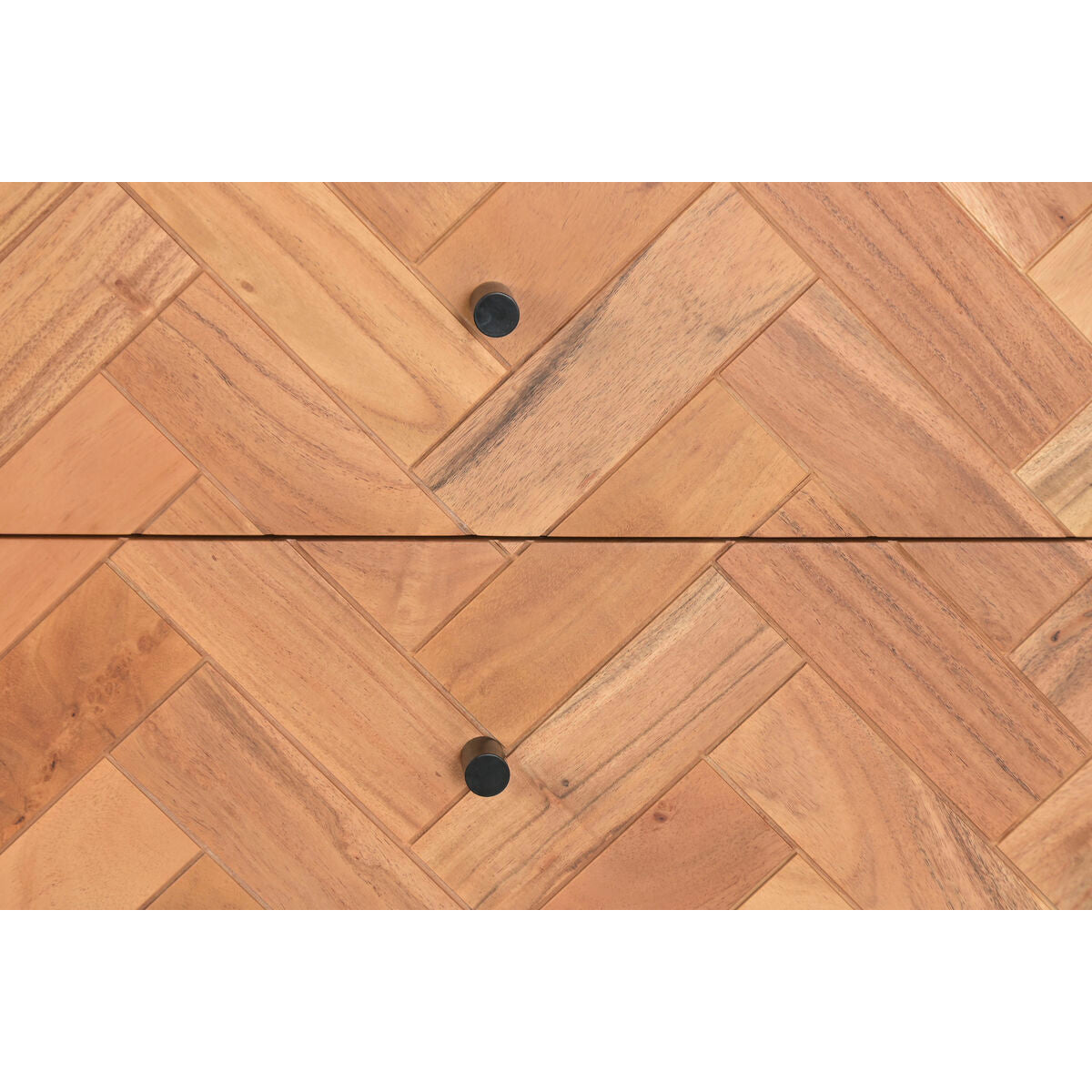 Cajonera moderna de metal y acacia, 150 x 40 x 76 cm — imagen 8