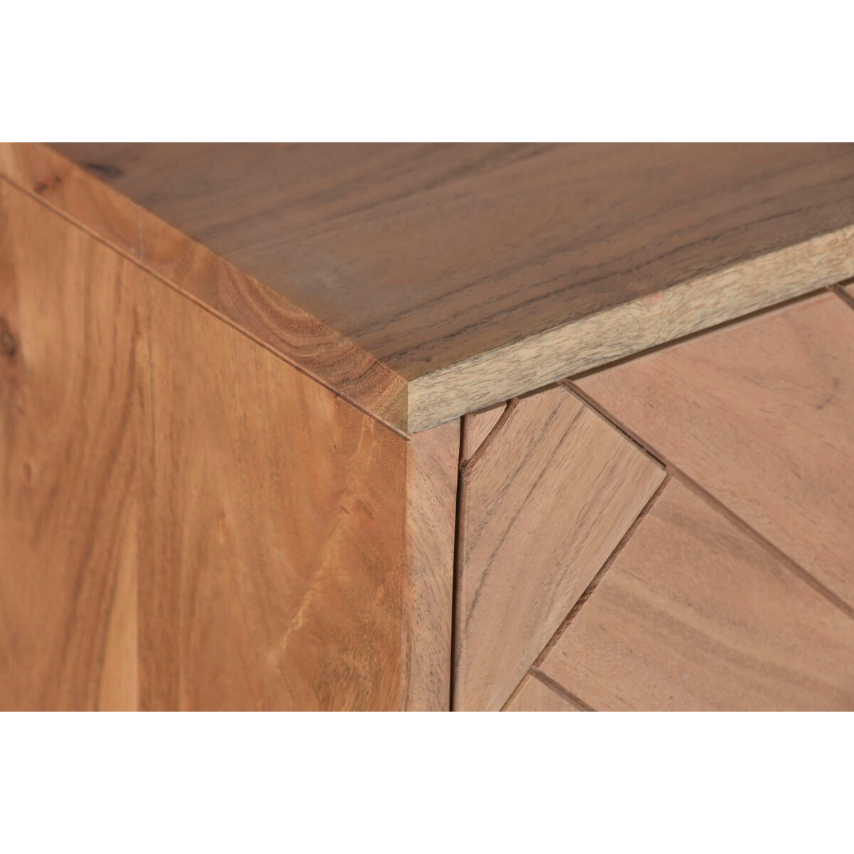 Cajonera moderna de metal y acacia, 80 x 40 x 115 cm — imagen 6