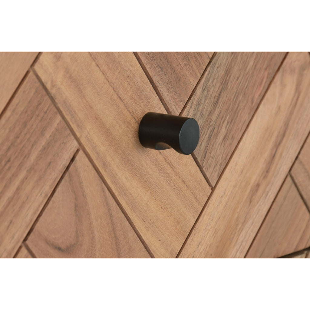 Cajonera moderna de metal y acacia, 80 x 40 x 115 cm — imagen 7