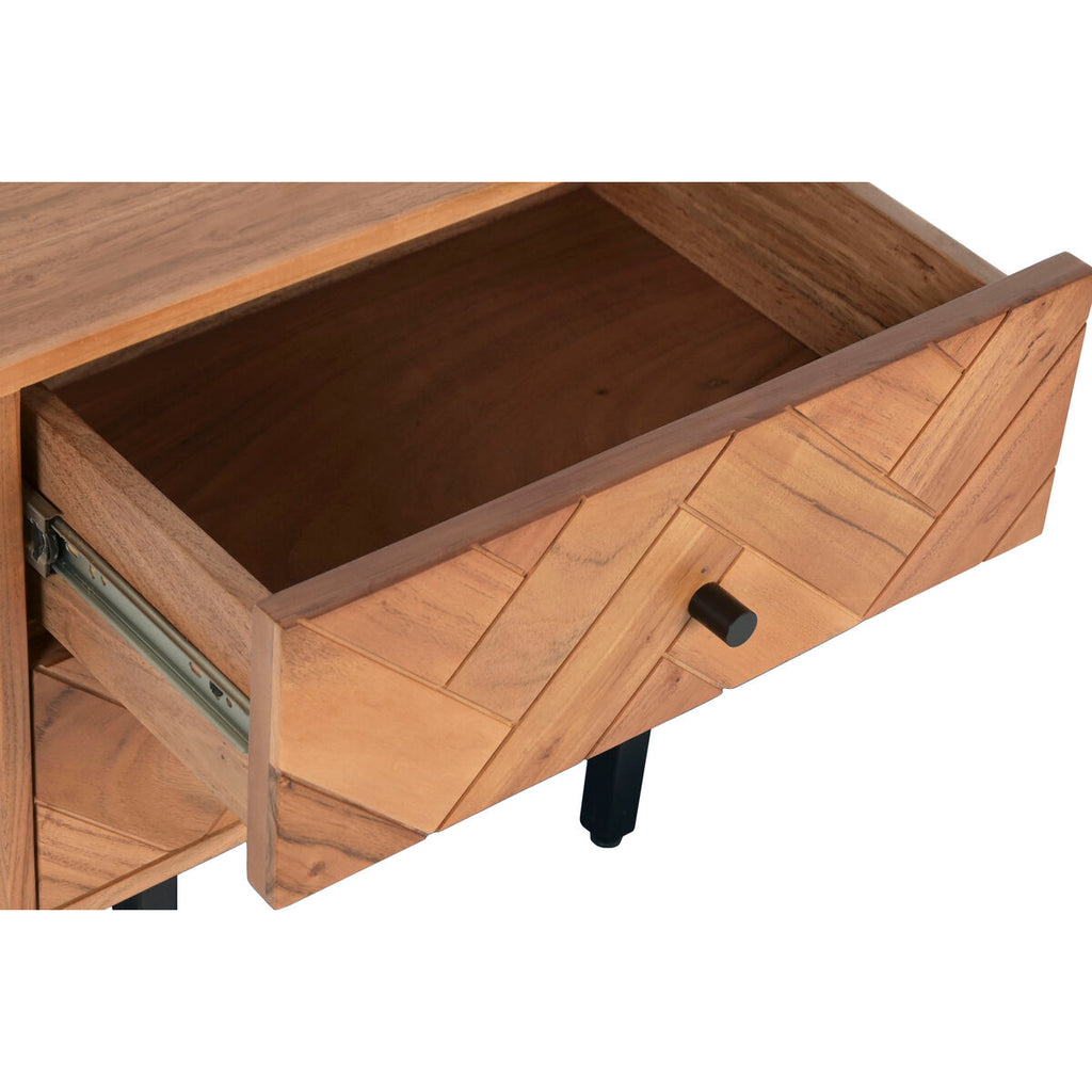 Mesita de noche moderna de metal y madera de acacia — imagen 6