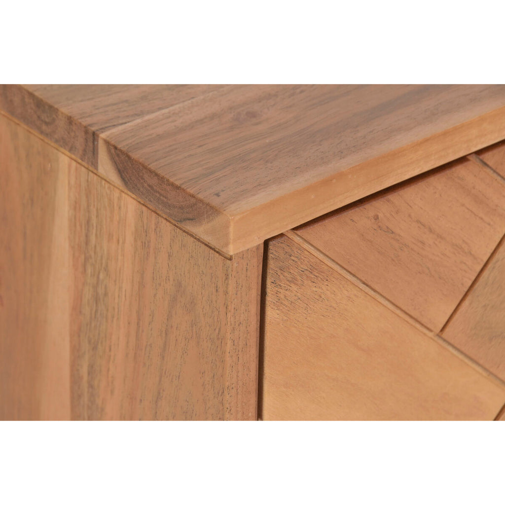 Mesita de noche moderna de metal y madera de acacia — imagen 7
