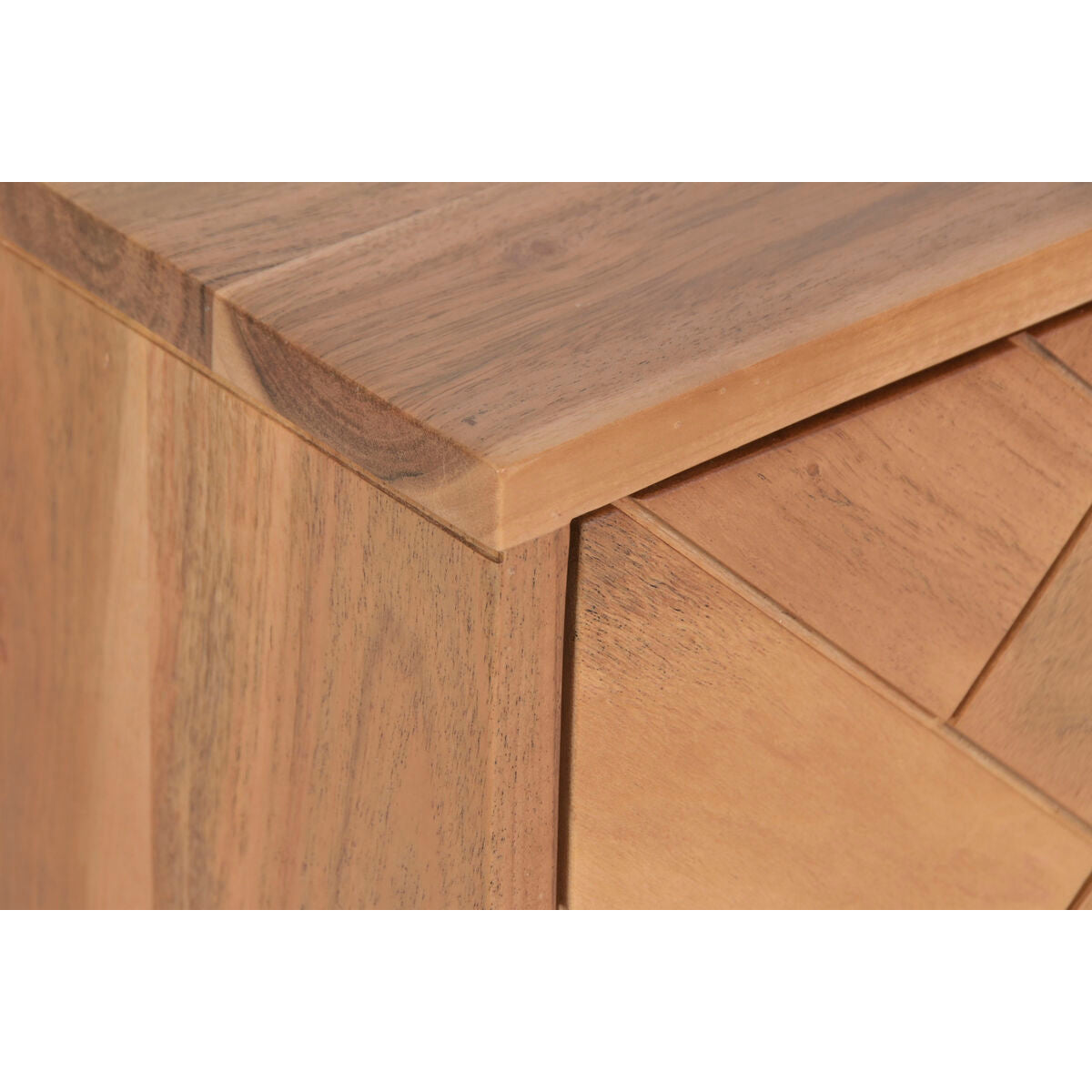 Mesita de noche moderna de metal y madera de acacia — imagen 7