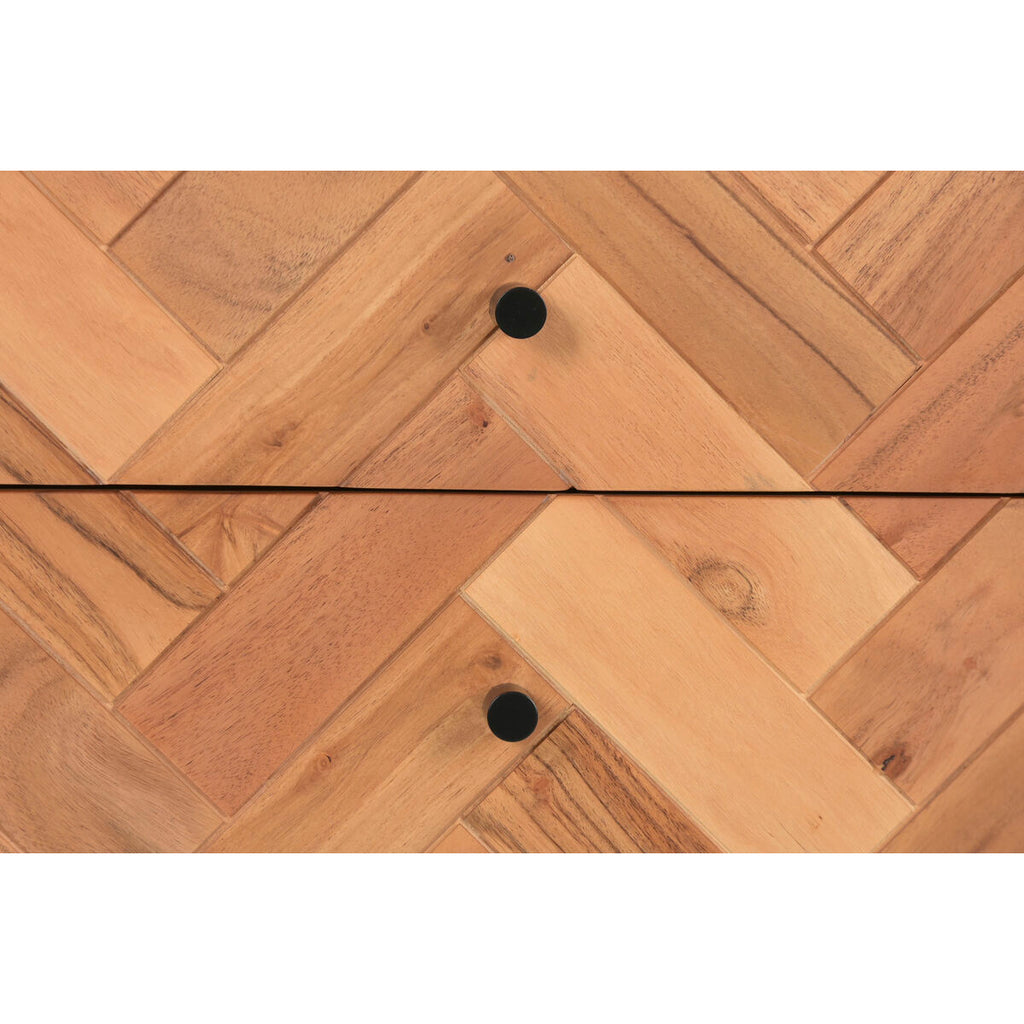 Mesita de noche moderna de metal y madera de acacia — imagen 8