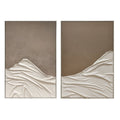 Cuadro 3D urbano blanco y beige de poliestireno, 83 x 4 x 123 cm