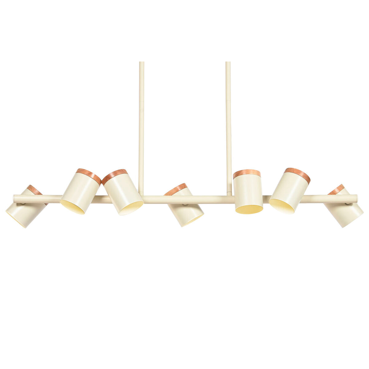 Foco de techo urbano blanco de madera y metal, 104 x 18 x 164 cm — imagen 2