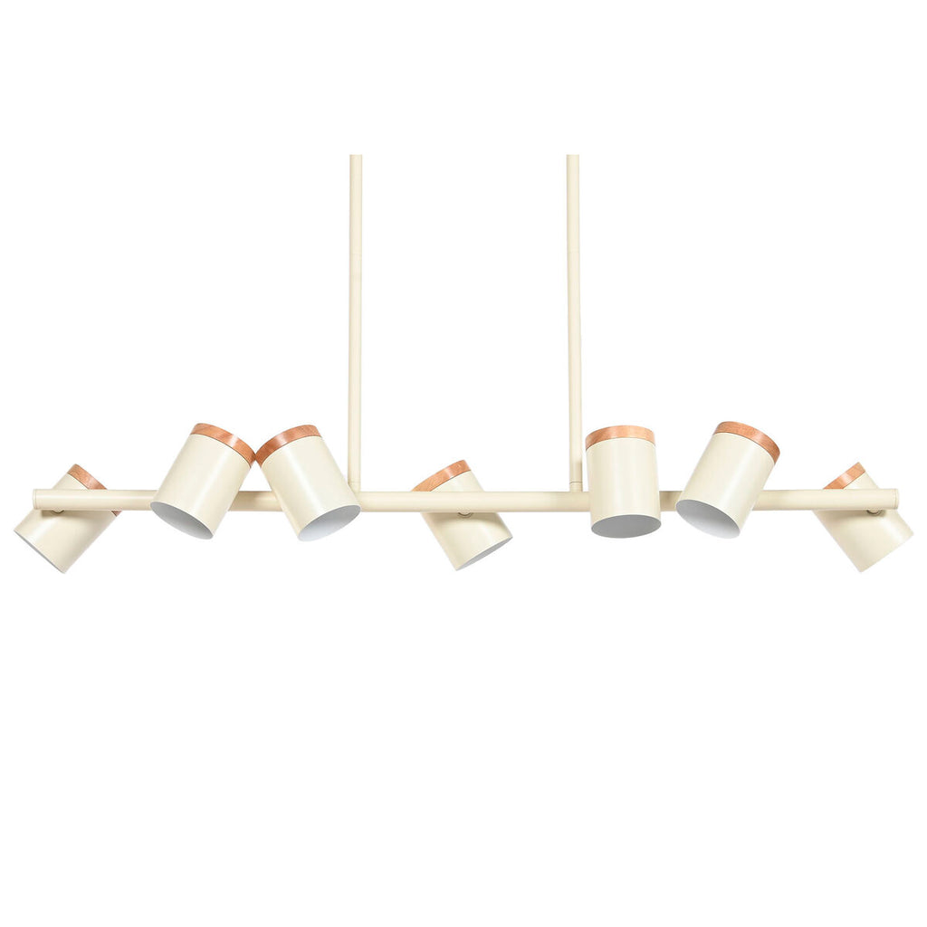 Foco de techo urbano blanco de madera y metal, 104 x 18 x 164 cm — imagen 3