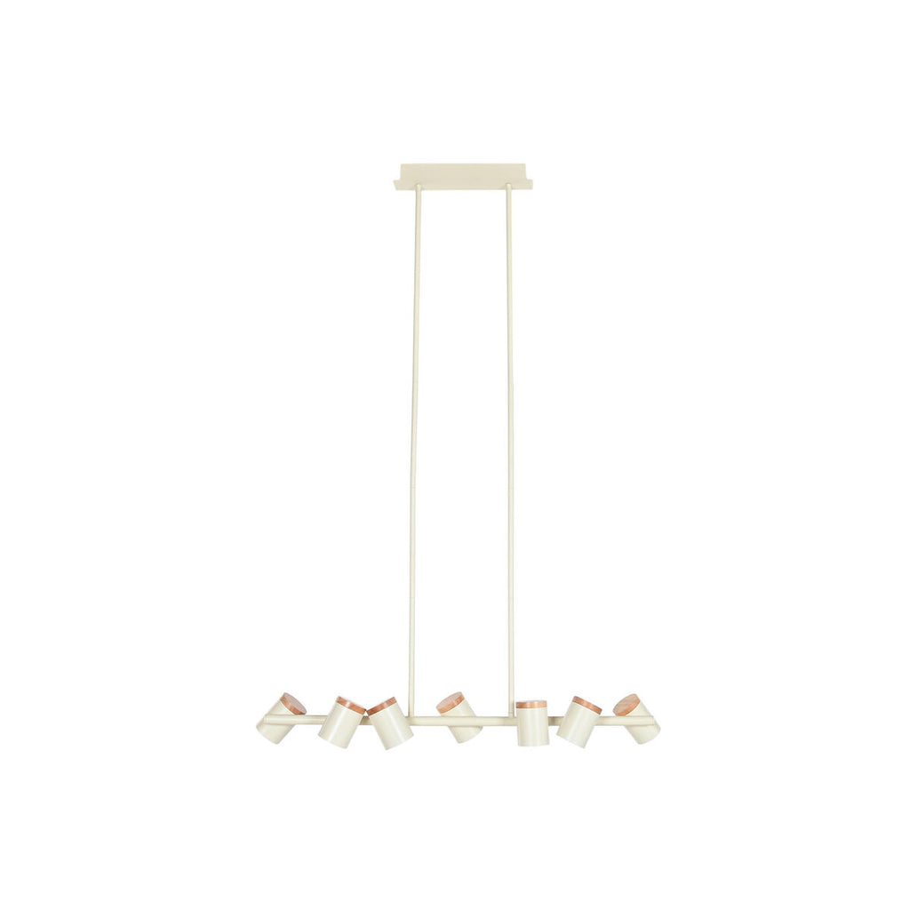 Foco de techo urbano blanco de madera y metal, 104 x 18 x 164 cm