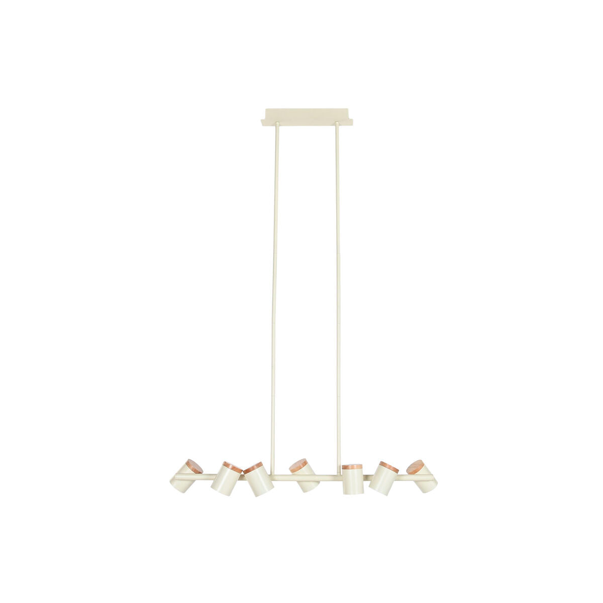 Foco de techo urbano blanco de madera y metal, 104 x 18 x 164 cm