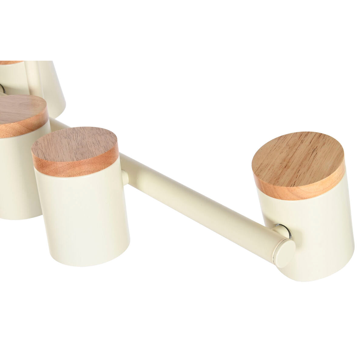 Foco de techo urbano blanco de madera y metal, 104 x 18 x 164 cm — imagen 4