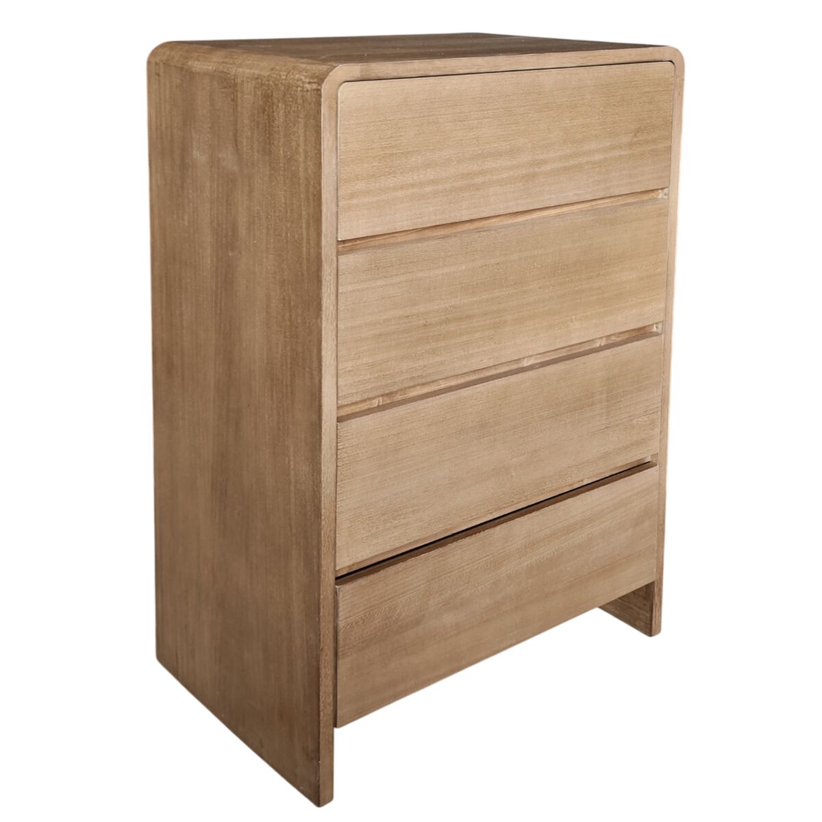 Cajonera de madera de paulonia marrón, 4 cajones, 60 cm — imagen 3