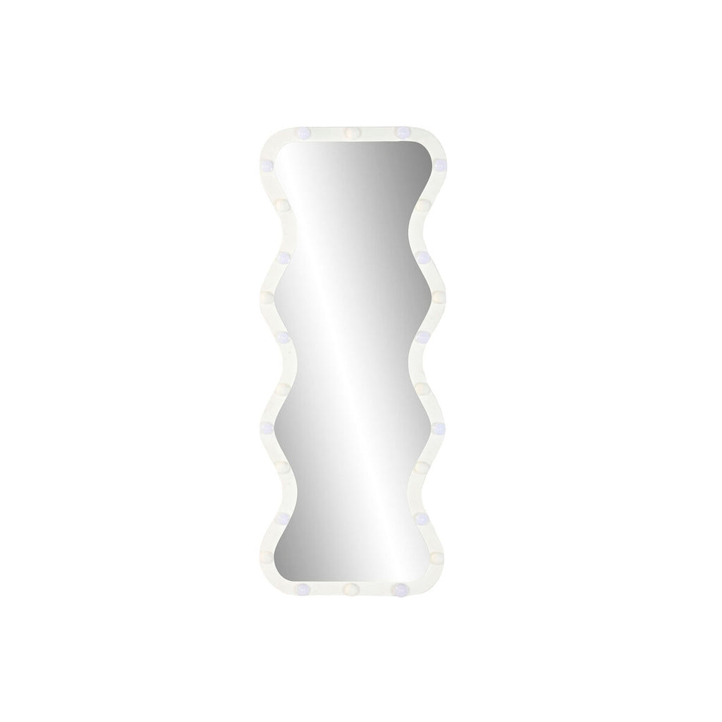 Espejo de pared rectangular con luz LED, blanco, 67x7,5x167cm