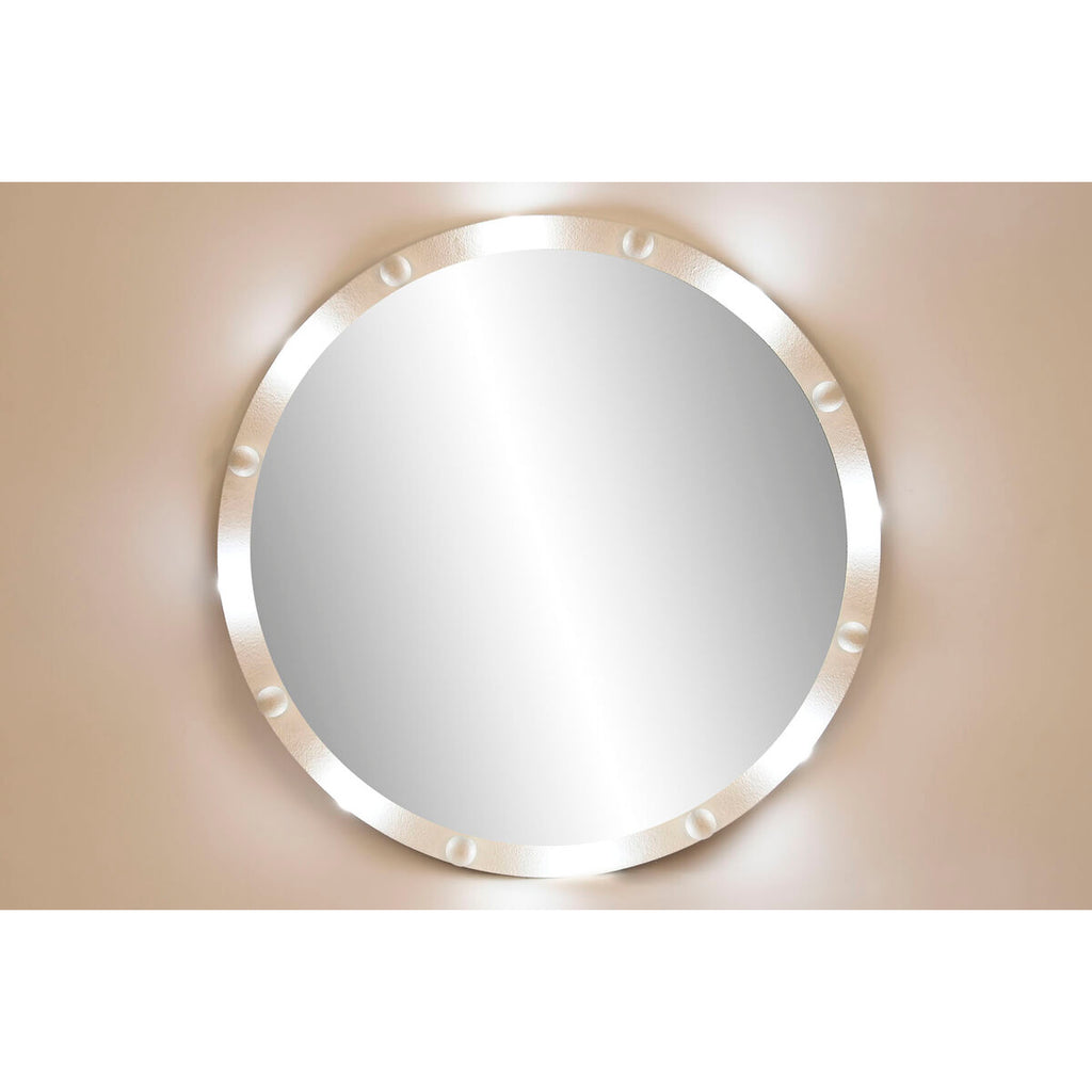 Espejo de pared redondo con luz LED, blanco, 100 cm — imagen 2