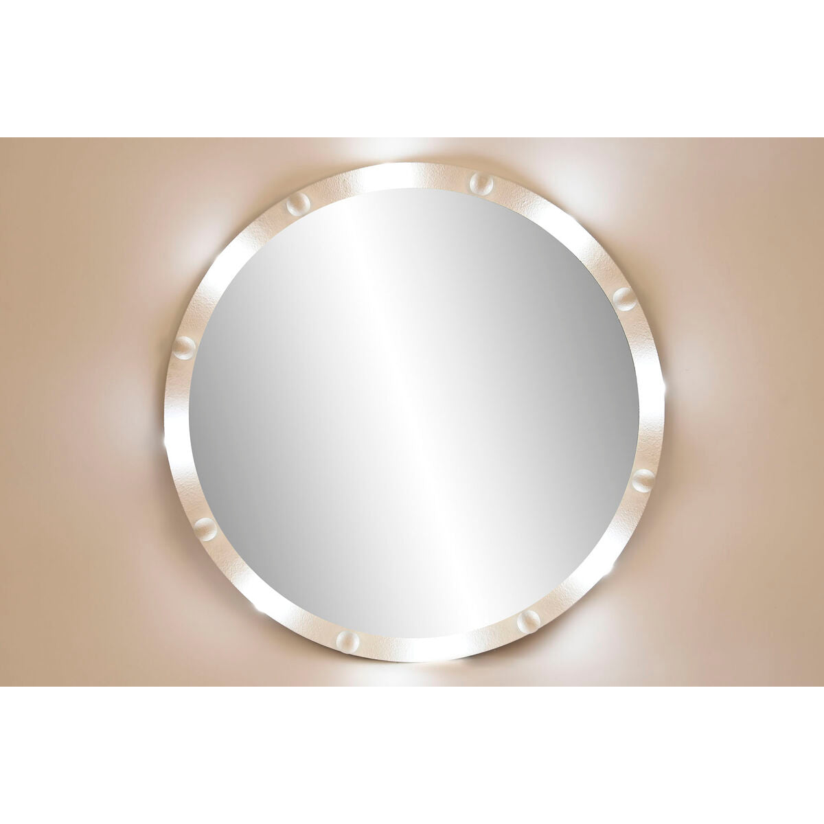 Espejo de pared redondo con luz LED, blanco, 100 cm — imagen 2