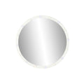 Espejo de pared redondo con luz LED, blanco, 100 cm
