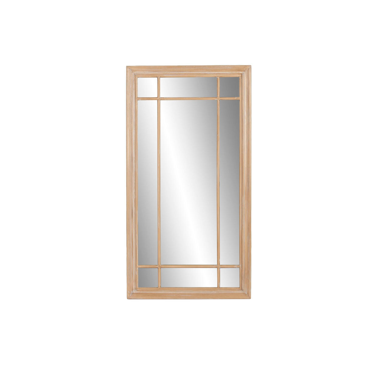 Espejo de pared ventana decapé natural, 68 x 4 x 128 cm