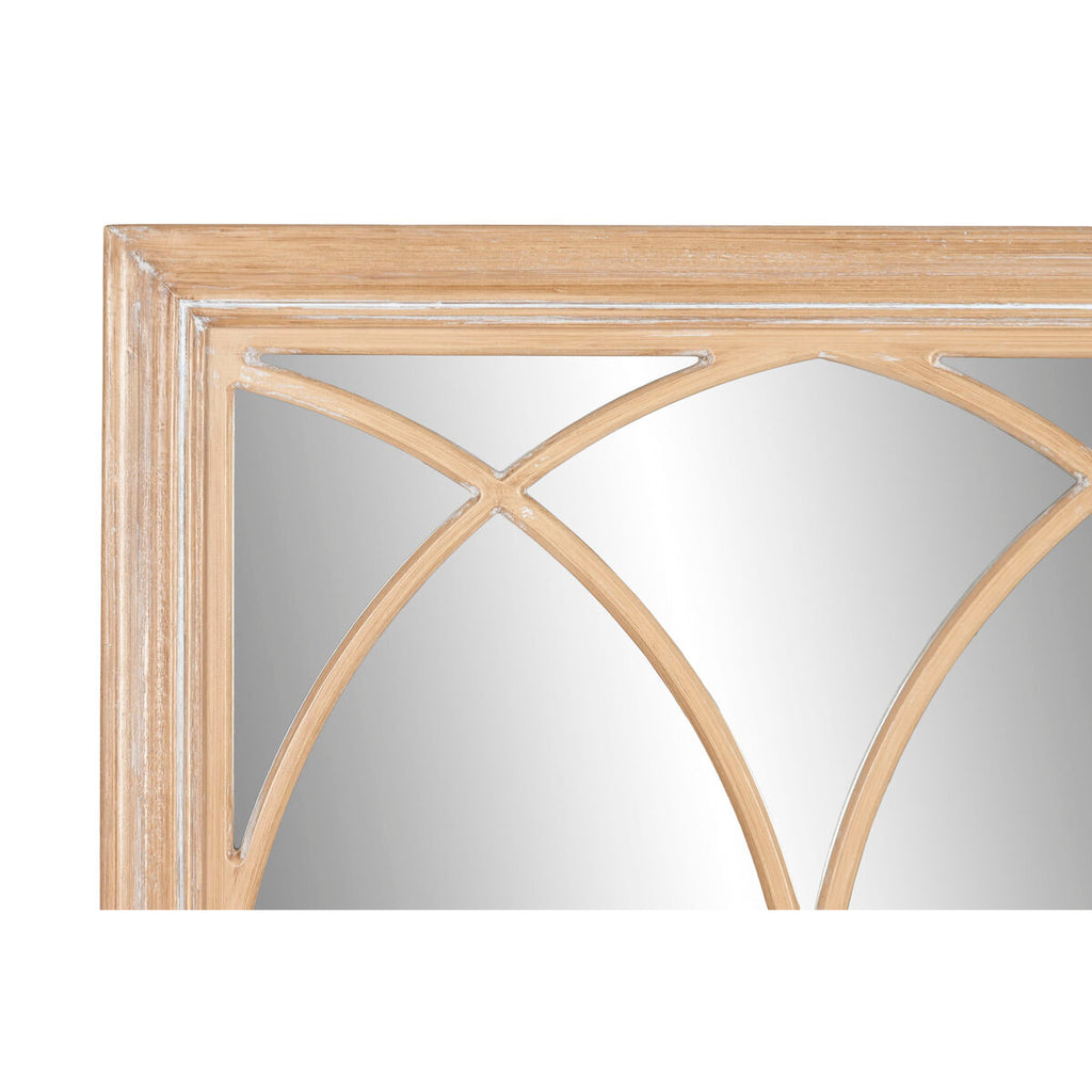 Espejo de pared tipo ventana en madera natural — imagen 3