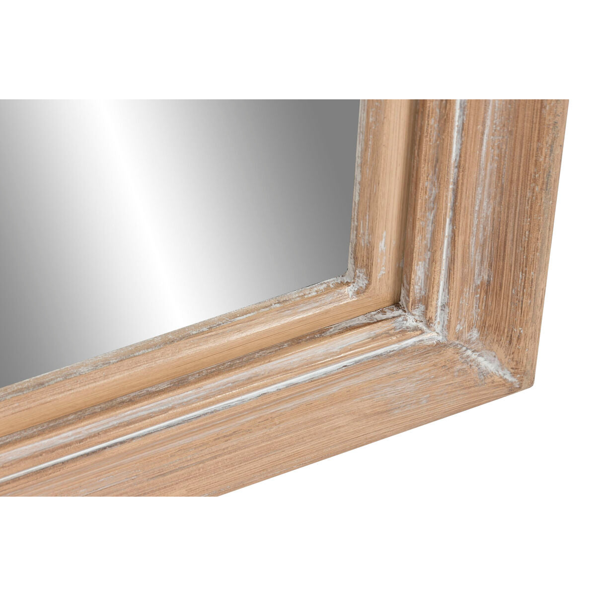 Espejo de pared tipo ventana en madera natural — imagen 4