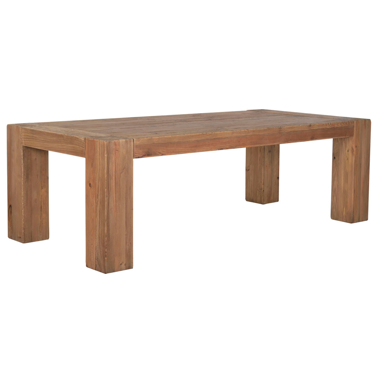 Mesa de comedor de pino y madera reciclada, 240 cm de ancho